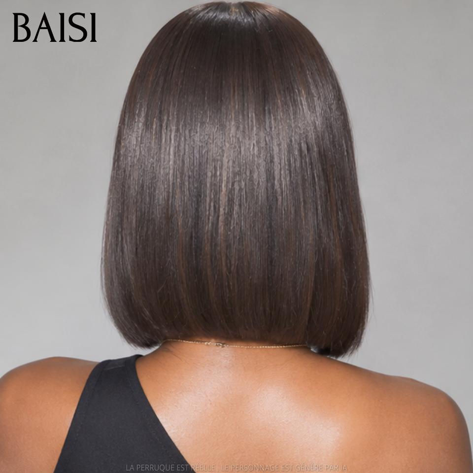 BAISI 13x4 Lace Frontale Lot De 2 Perruques Courte 1 Pixie Curly 69€ et 1 Bob Carré Lisse 78€ Seulement Promotion Inédite en 100% Cheveux Humains