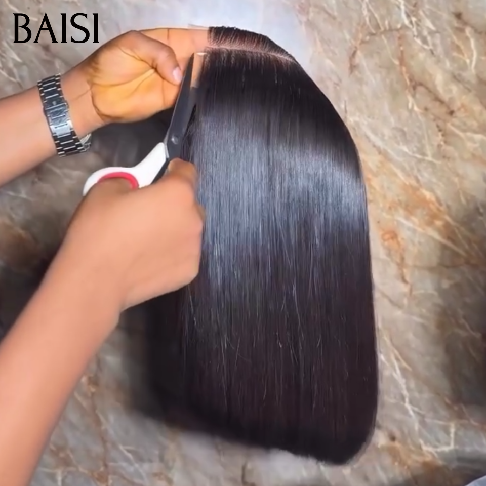 BAISI 2x6 Lace Perruque Bob Lisse 100% Vietnam Hair De LUXE SDD BONE STRAIGHT 8 et 10Pouces Prix Promo En 100% Cheveux Humains