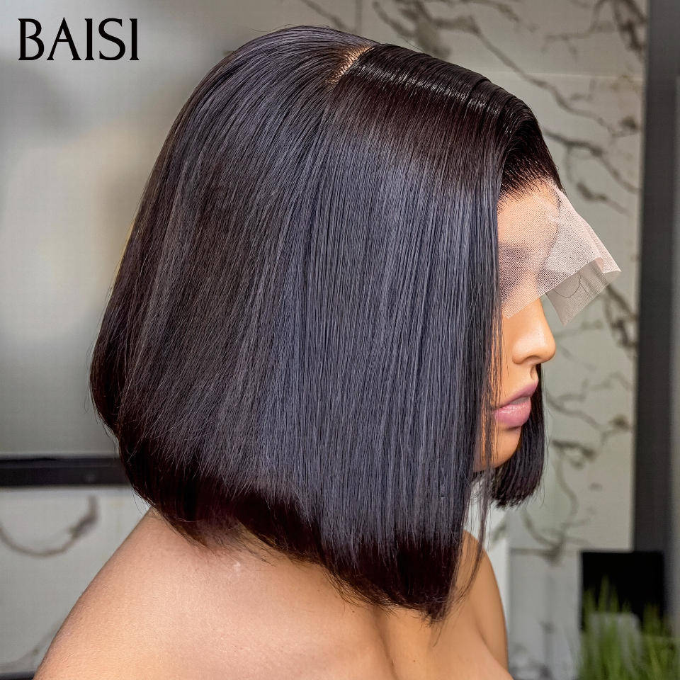 BAISI 4x4 Lace Perruque Bob Lisse 10Pouces 65€ Ou vente flash 7 Perruques 499€ en France Lisse et egg wave et body wave 100% human hair