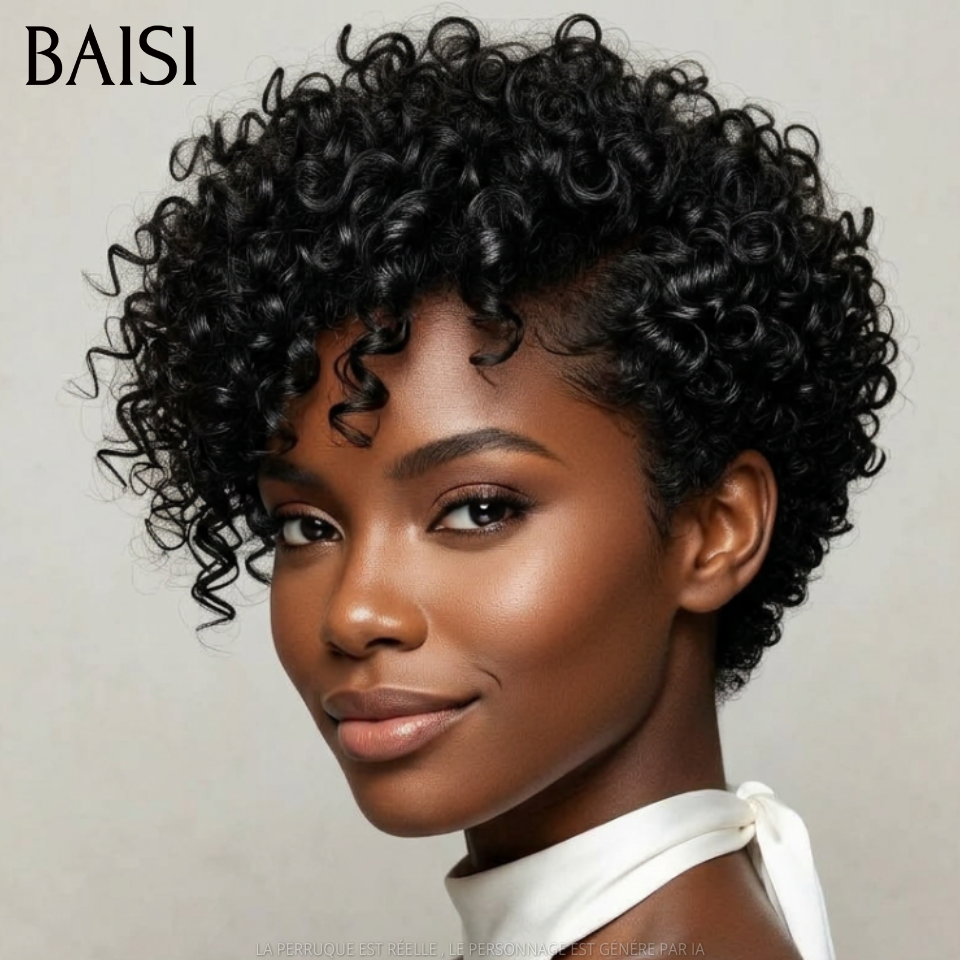 BAISI Lots de 2 Perruques 85€ en 100% vrais cheveux humains