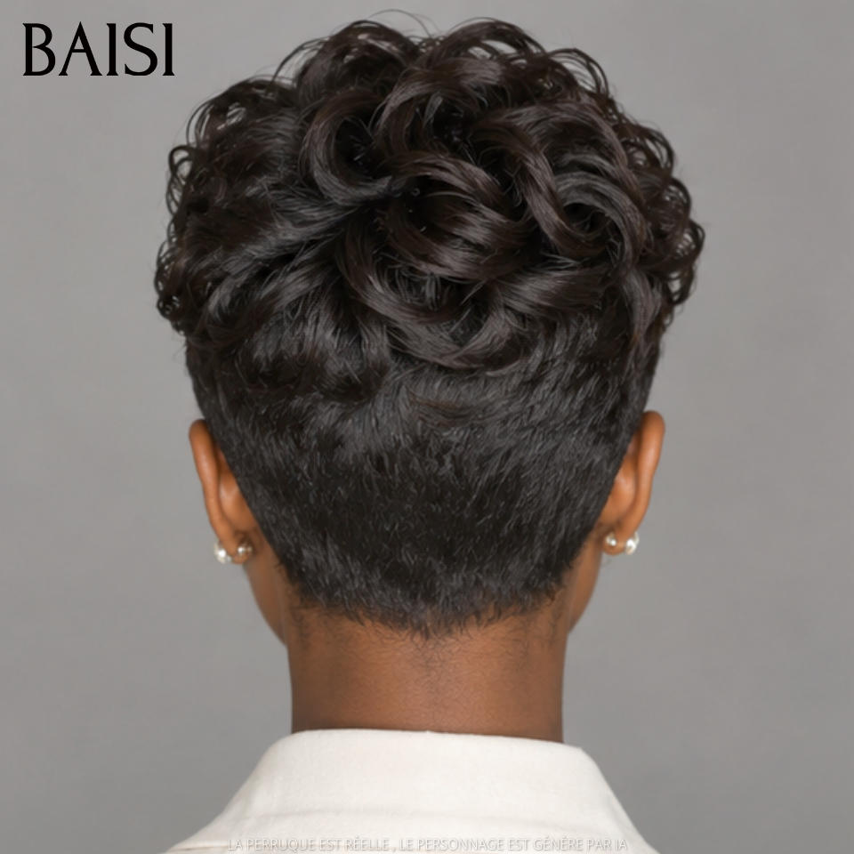 BAISI promotion 58€ Perruque Chioma NOIR 13x4 lace frontal en France en 100% Cheveux Humains
