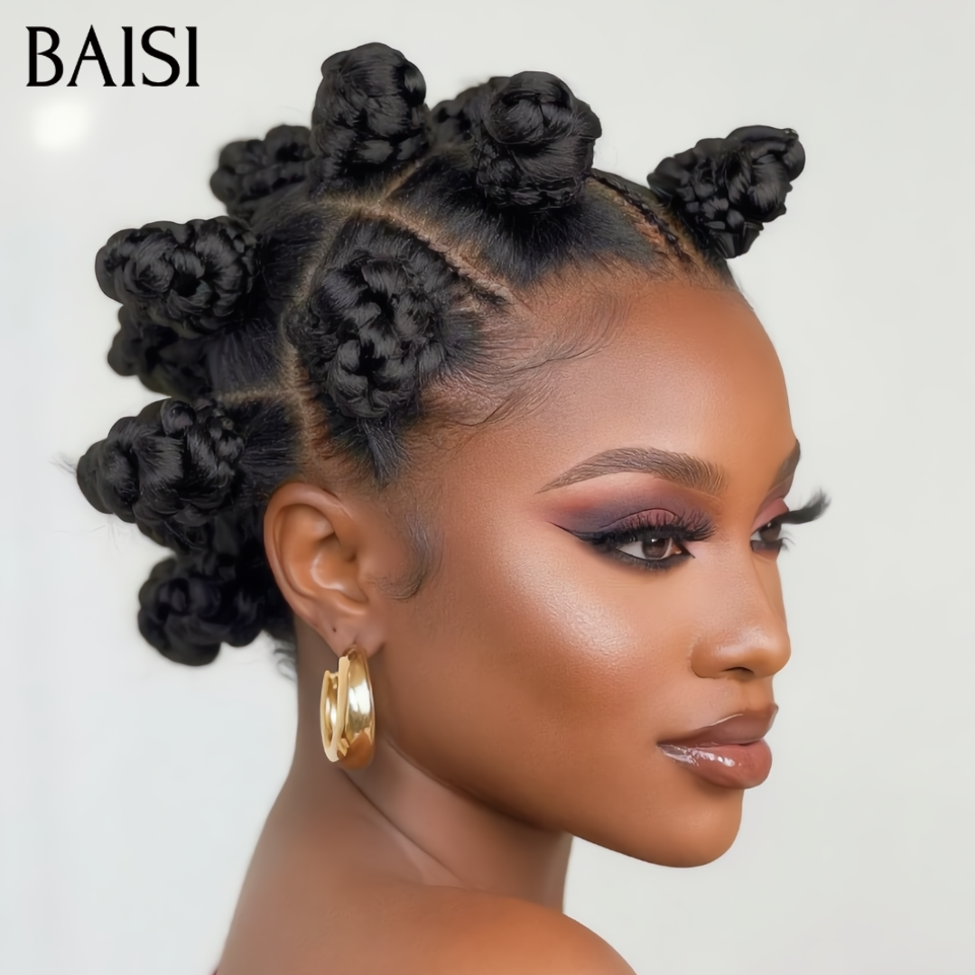 BAISI Full Lace Perruque Curly Déja Coiffée Dentelle Pleine 159€ Natter En Petites îles Original et Contre Chaleur en 100% Cheveux humains
