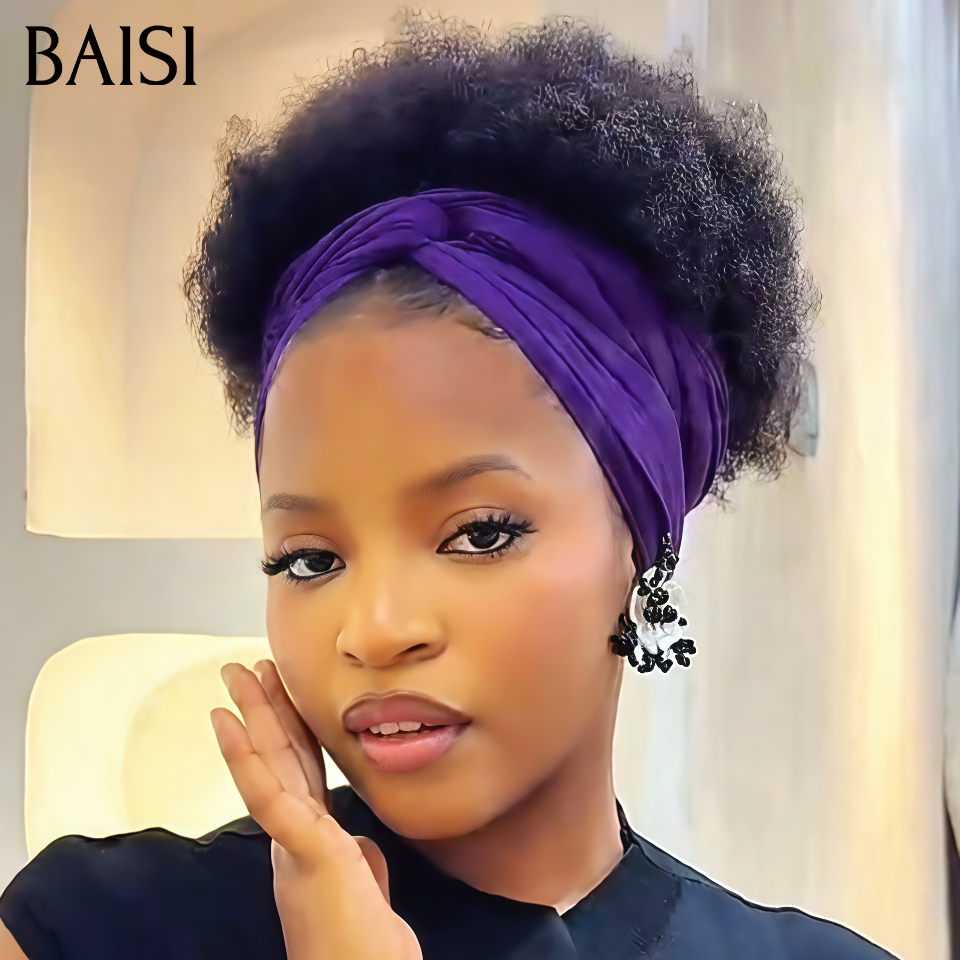 BAISI Perruque Pixie Afro curly Promotion 48€ Une Coupe Plusieurs Styles Déja en France Sans Colle Sans Lace Fabriqué à la Machine en 100% Cheveux Humains Reçu 48H TVA 0€