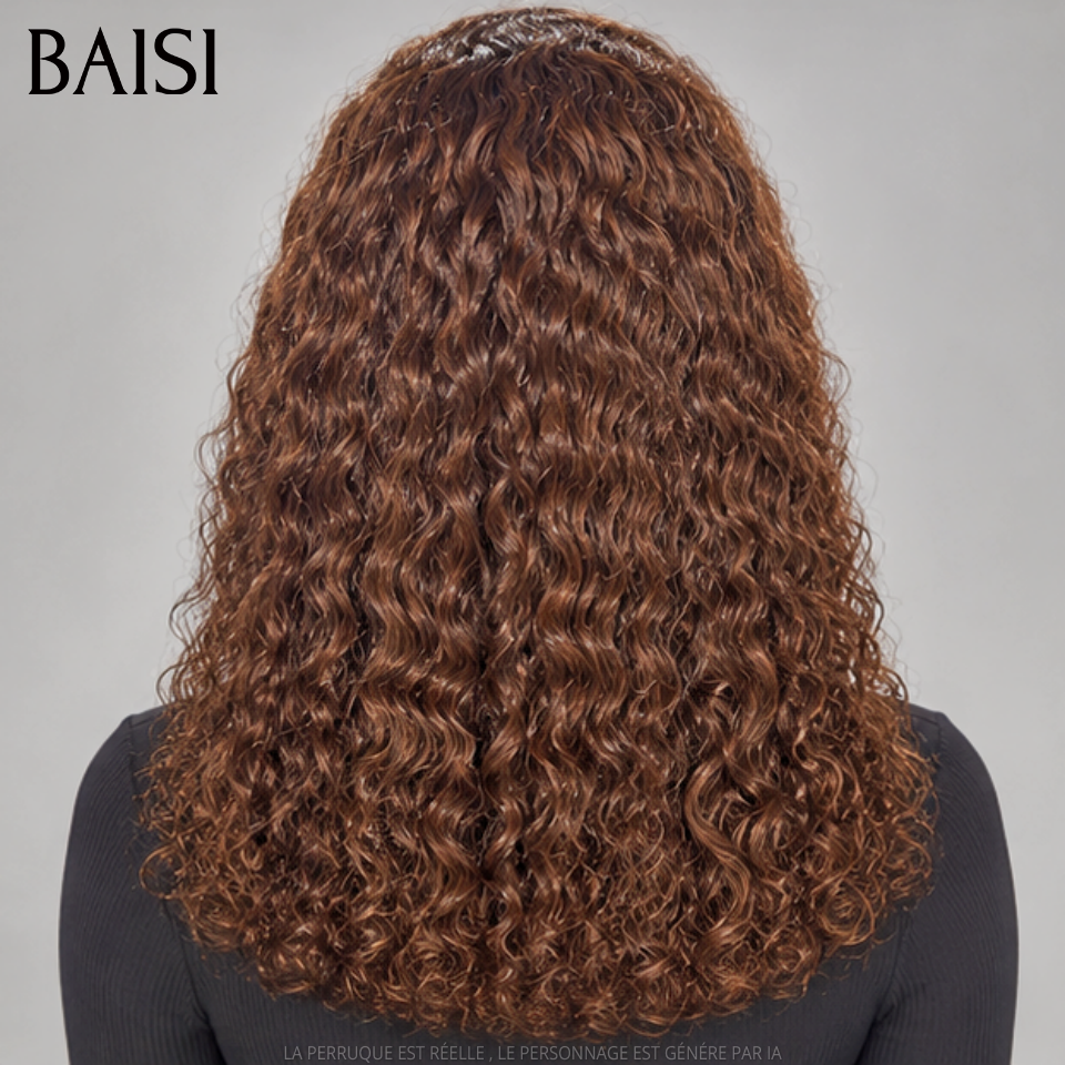 BAISI 13x4 Lace Perruque Curly Roma 18Pouces 149€ Couleur Marron 4# Couleur Hyper Tendance en 100% Vietnam Hair de Luxe