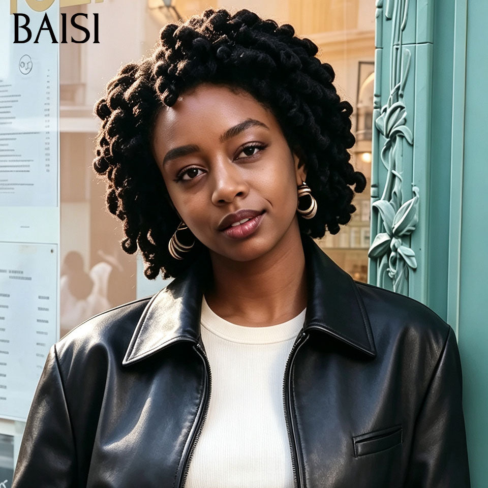 BAISI 13x4 lace Perruque Coiffée Grosse Boucle Double natte Rasta Prête A Porter Beaucoup de Volume 169€ Très Bonne Qualité en 100% Cheveux Humains
