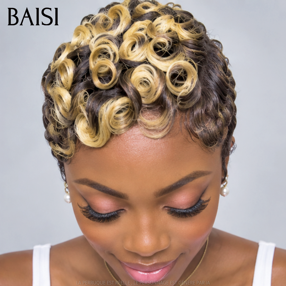 BAISI Perruque PROMO Chioma 45€ sans Colle Fabriqué à la machine en 100% vrais cheveux humains