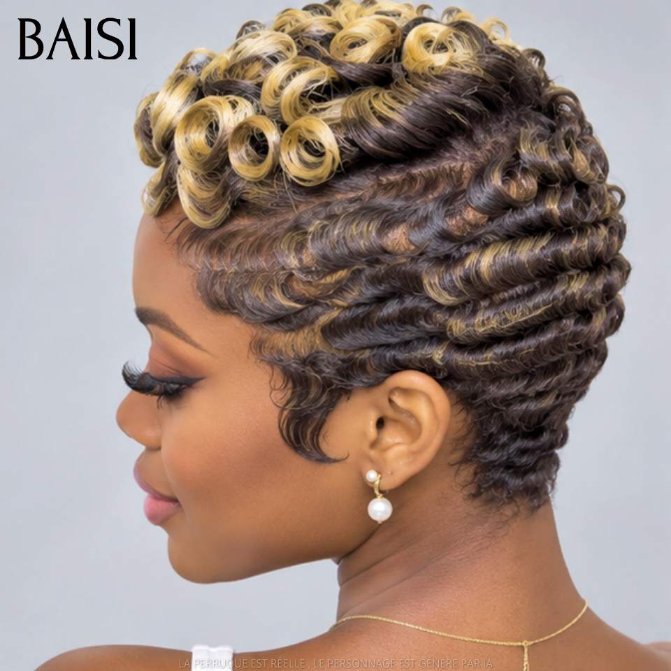 BAISI Perruque PROMO Chioma 45€ sans Colle Fabriqué à la machine en 100% vrais cheveux humains