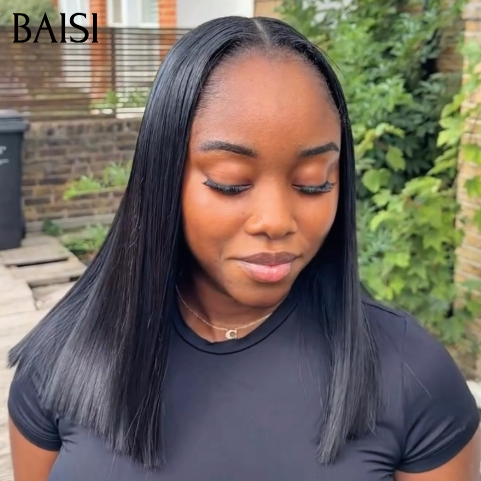 BAISI 2x6 Lace Perruque Bob Lisse 100% Vietnam hair 12Pouces 99€ Top Qualité SDD Bone Straight en 100% Cheveux Humains