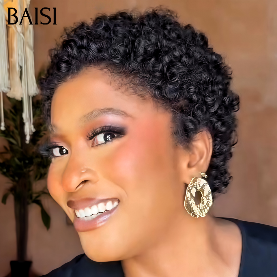 BAISI pixie 6 perruques différentes modèles à partir de 40€ Prix Très abordables Stocks Limités Profitez 100% Cheveux Humains fabriqué à la machine
