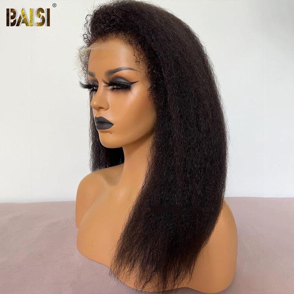 Parrucca frontale in pizzo BAISI 13X4 HD Kinky Straight Alta qualità con capelli naturali per bambini 100% veri capelli umani