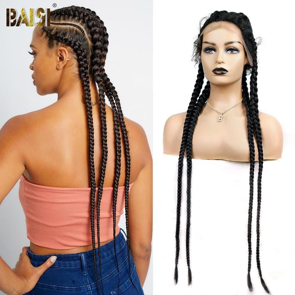 BAISI NATTES DE 30 POUCES EN 100% Cheveux synthétiques