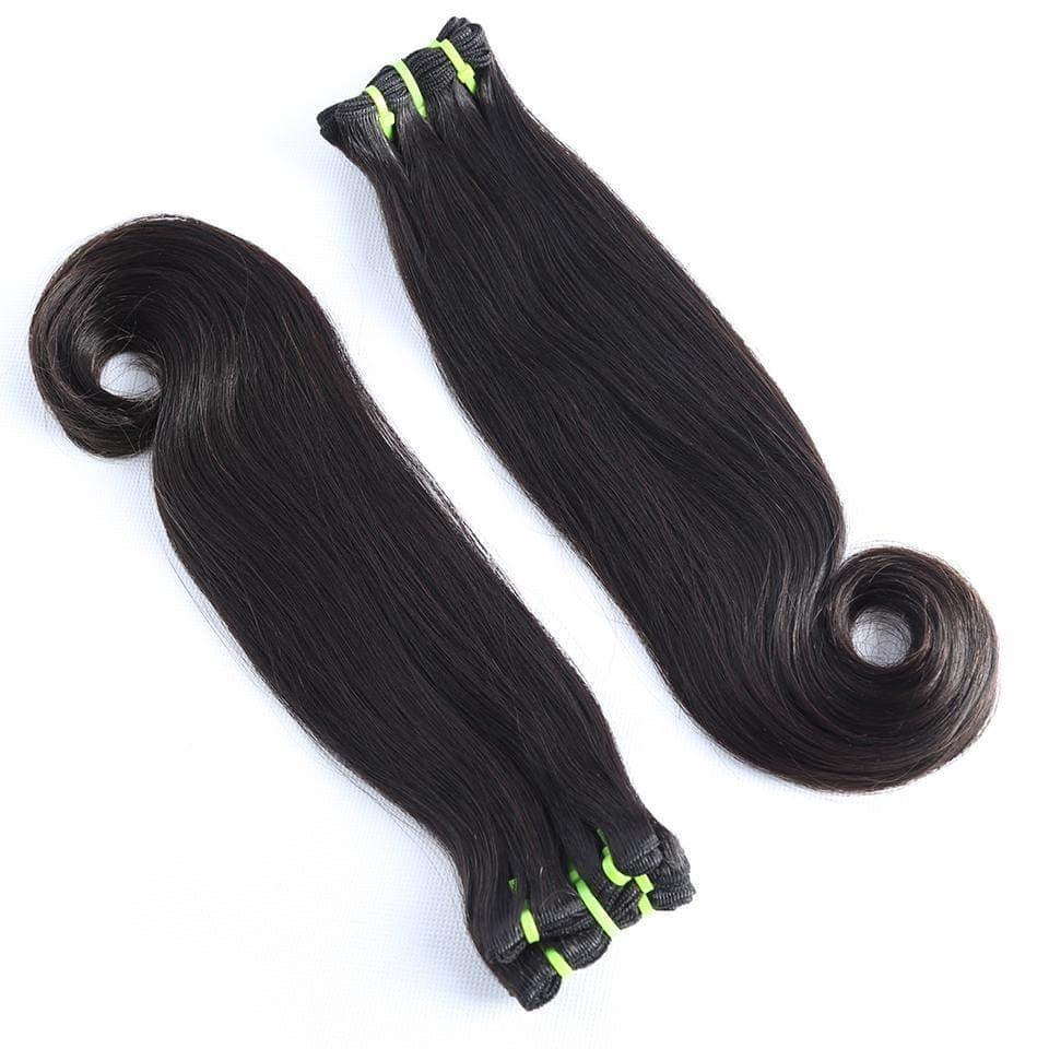 BAISI 15A Grade 3 Boules de Tissages Cheveux Vierges 100% Vietename Hair Double Drawn Fumi Hair hook straight Lisse