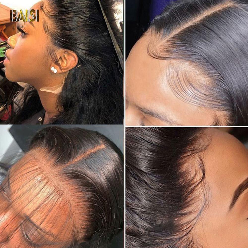 BAISI 13*4 HD Frontal Closure Perruque En Cheveux Humains