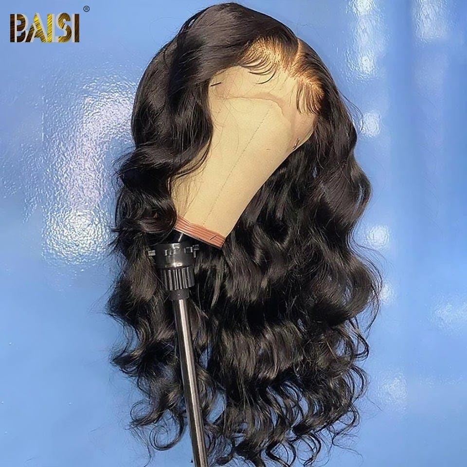 BAISI HD Lace Frontal Perruque Body Wave en Cheveux Humains Avec Les Baby Hair Trop Naturelle