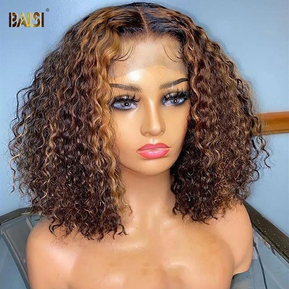 BAISI 4MIX27 Perruque Bob Colorée Courte 10-14 Pouces