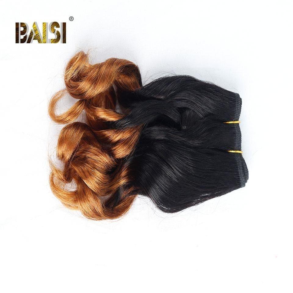 BAISI 8A Tissage Brésilien Cheveux Vierges Bouclé Noir 1B#30 1B#27 Water Wave 8-12 pouces