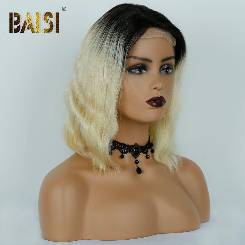 BAISI 4X4 Lace Closure Perruques #1B613 180% Densité Body Wave&Lisse