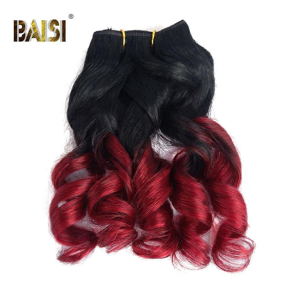 BAISI 8A Tissage Brésilien Cheveux Vierges Bouclé Noir 1B#30 1B#27 Water Wave 8-12 pouces