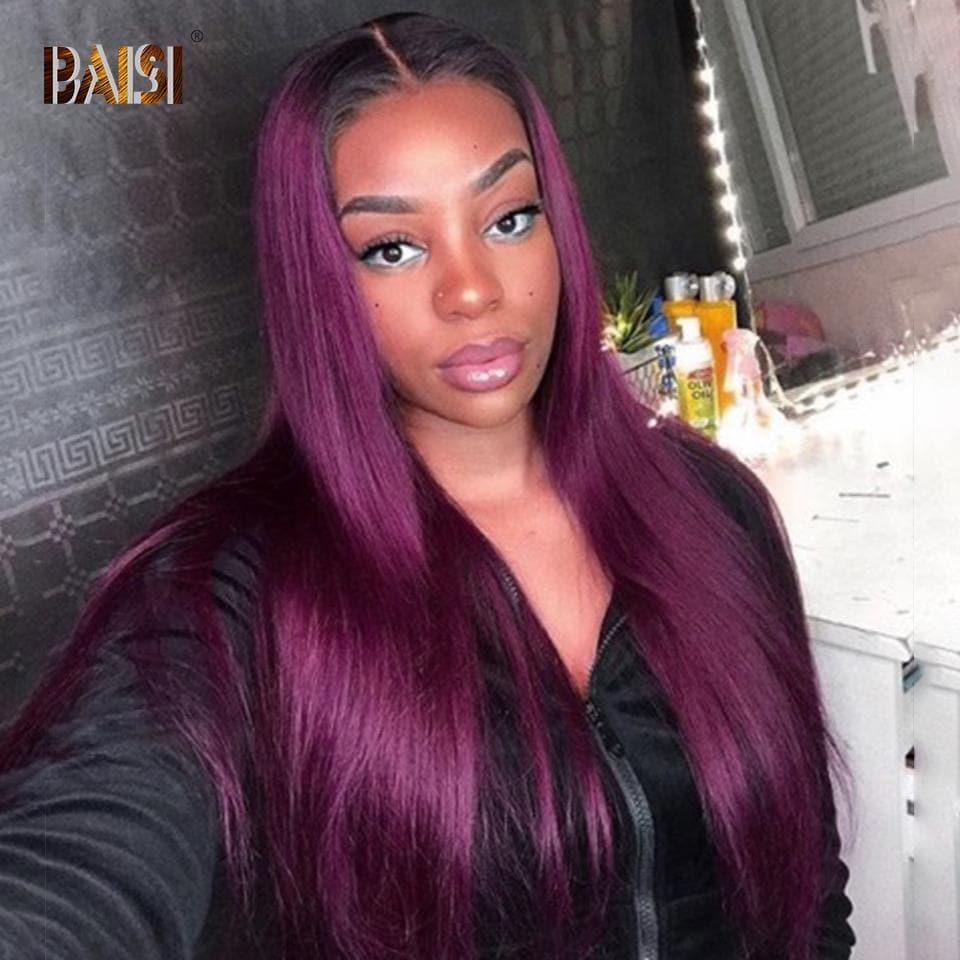 BAISI Perruque Lisse Rose Fushia