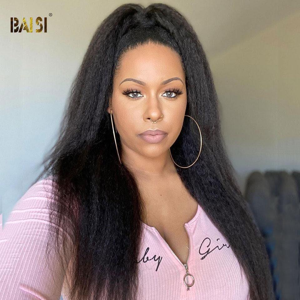 BAISI 10A Tissage Avec Closure/Frontal En Grand Solde Kinky Straight