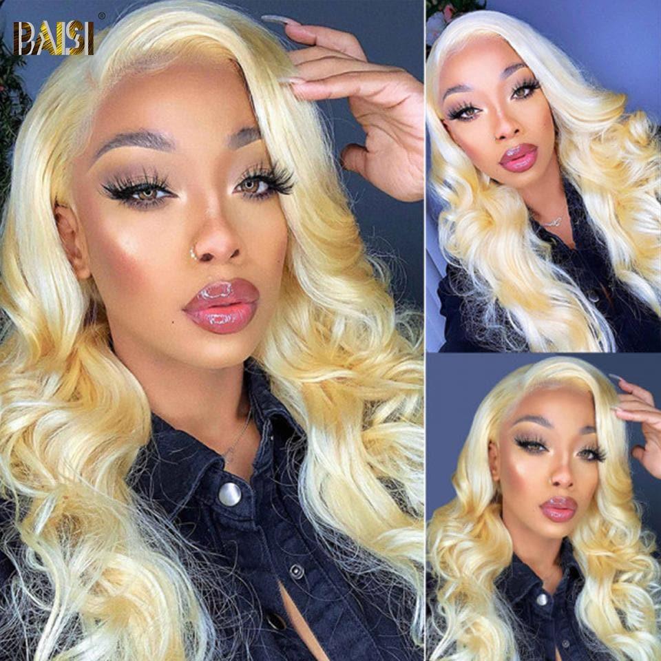 BAISI HAIR FR Perruque Personnalisée Couleur Blonde #613 Body Wave Bonne Qualité en 100% Vrais Cheveux