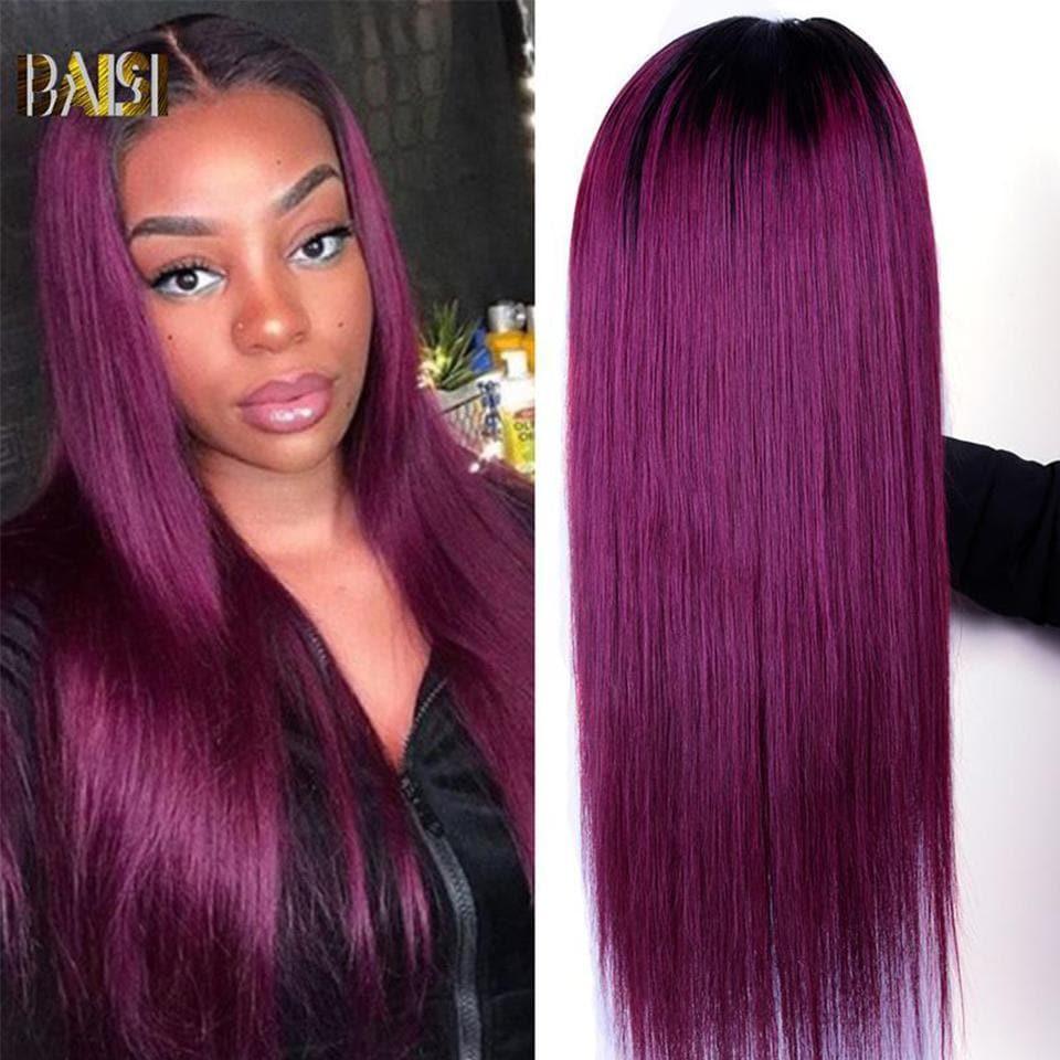 BAISI Perruque Lisse Rose Fushia