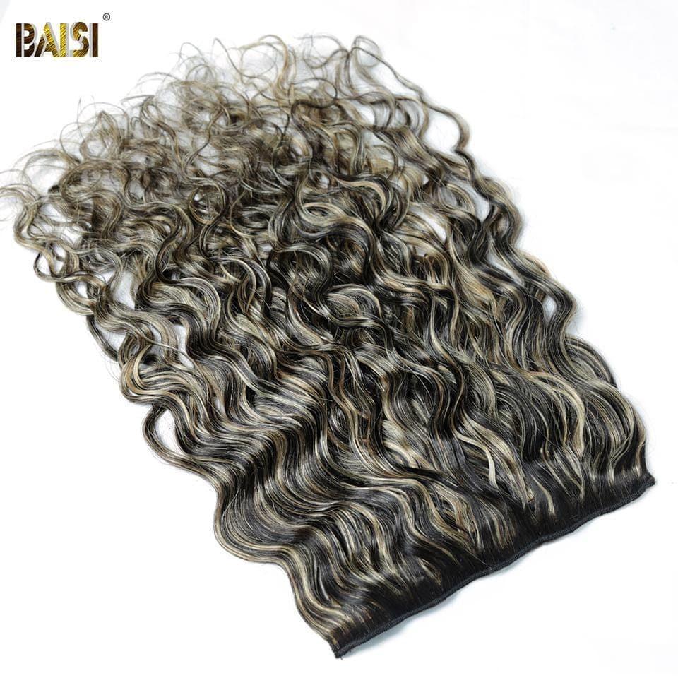 BAISI Extensões de clip T1B#4-#27 Body Wave em 100% cabelo humano 8 peças e 120 g por lote