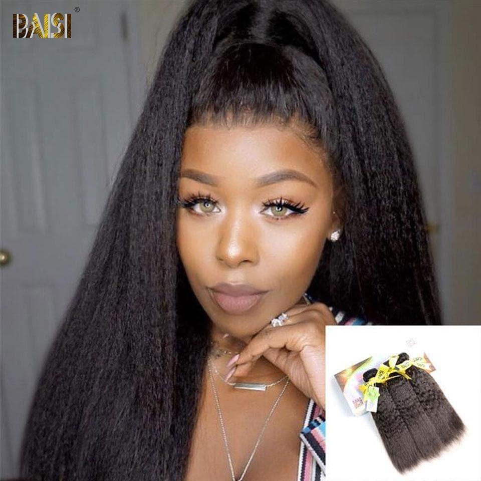 BAISI 12A Tissage Cheveux Vierges Kinky Straight