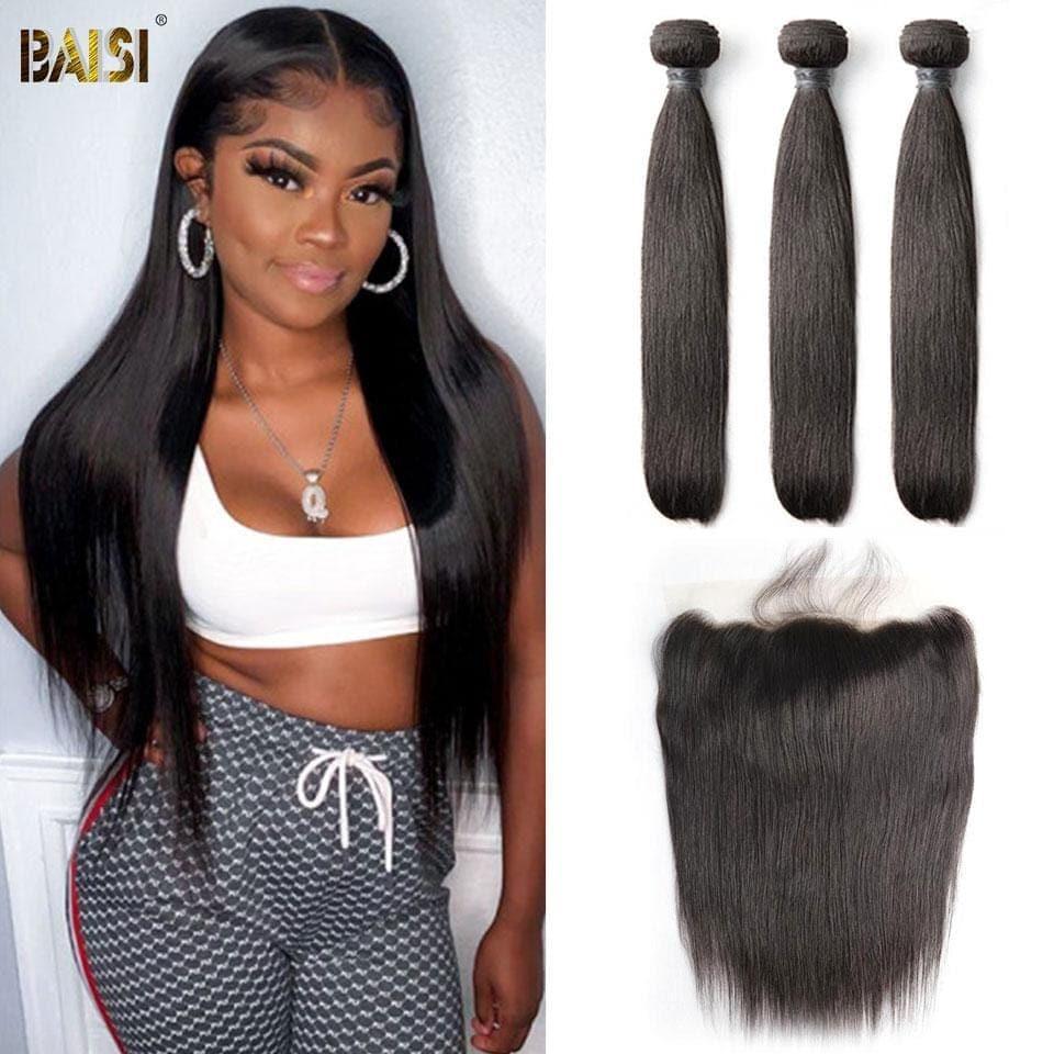 BAISI 10A Tissage Avec Closure/Frontal En Grand Solde Lisse