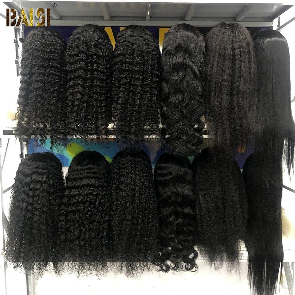 BAISI Vente en gros 1 perruque 129€ Lot De 12 Perruques Longue 24 pouces promo En 100% Cheveux Humains 12A FR38