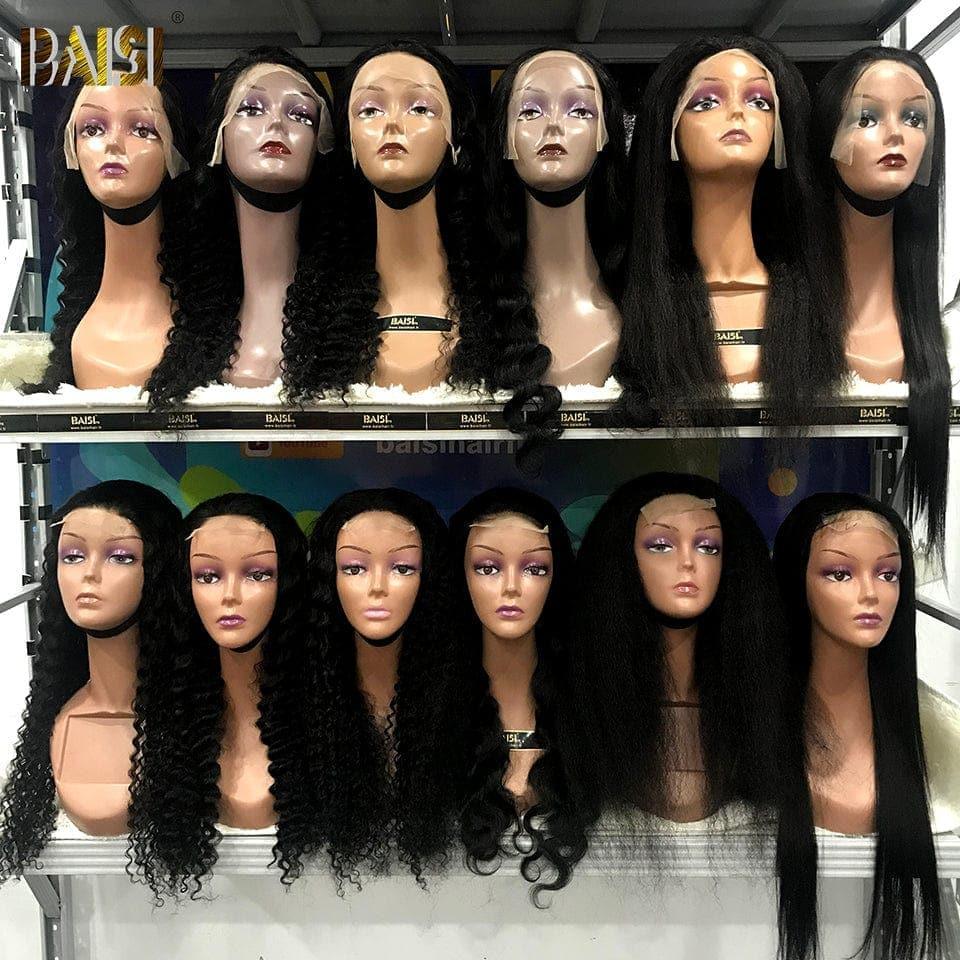 BAISI Vente en gros 1 perruque 129€ Lot De 12 Perruques Longue 24 pouces promo En 100% Cheveux Humains 12A FR38