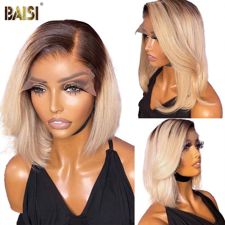 BAISI HAIR FR 4X4 closure perruque en Marron Blonde #4#613