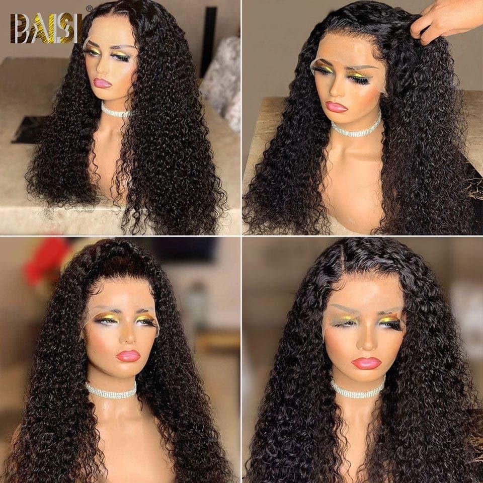 BAISI Compre 2 perucas no mínimo ao preço de fábrica do fornecedor em França, IVA 0€; chegada em 48H, peruca Curly Lace Frontal 13x6 em 100% Raw Hair