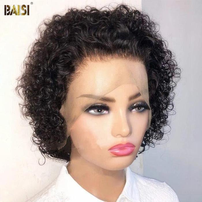 BAISI Achetez 2 perruques minimum au prix d'usine fournisseur FLORENCE 13X4 lace Bob 12 Pouces egg wave ou 13X1 lace Curly en couleur (Pas Besoin de Code)