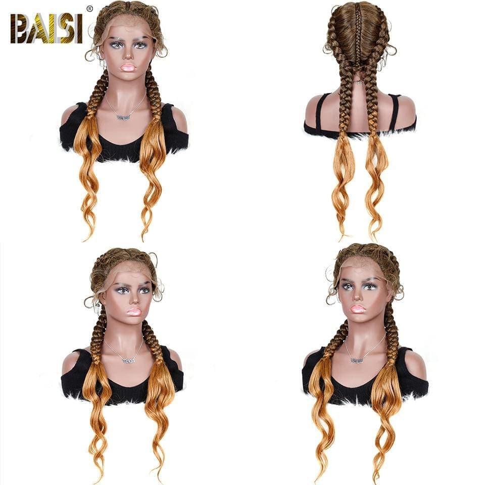 BAISI Braided Wigs Natte Long Synthetic Tresse Naturelle