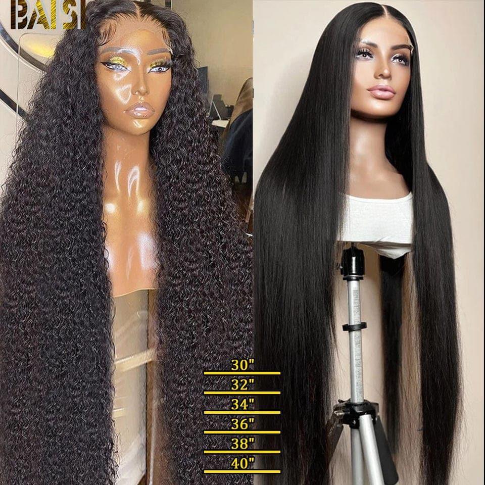 BAISI Peruca Longa Deep Wave Personalizada 250% Densidade 40 Polegadas