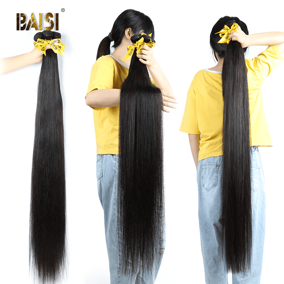 BAISI Sexy Cheveux Longues En 100% Cheveux Humains Lisse Straight