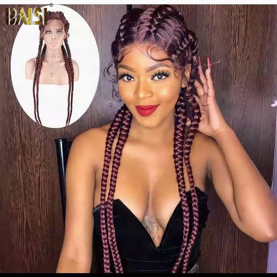 BAISI NATTES DE 30 POUCES EN 100% Cheveux synthétiques