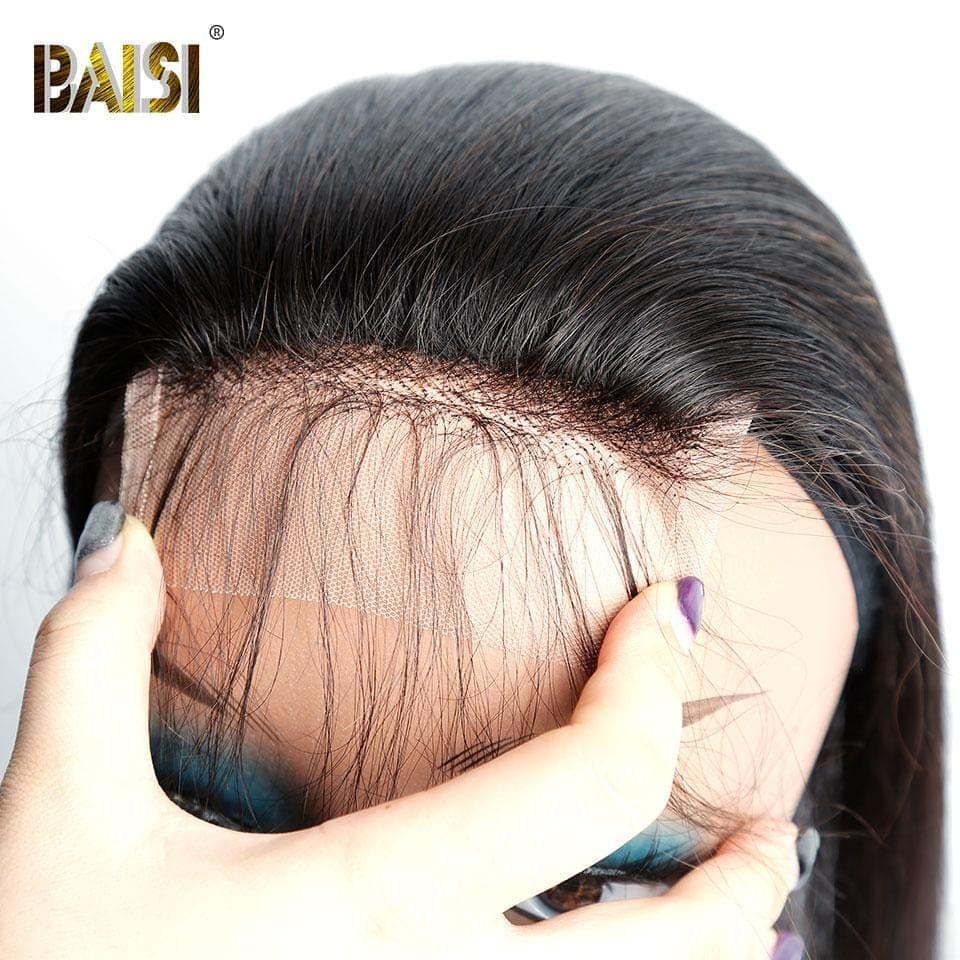 BAISI 4x4 Lace Closure Lisse Avec Les Petits Noeuds Blanchits
