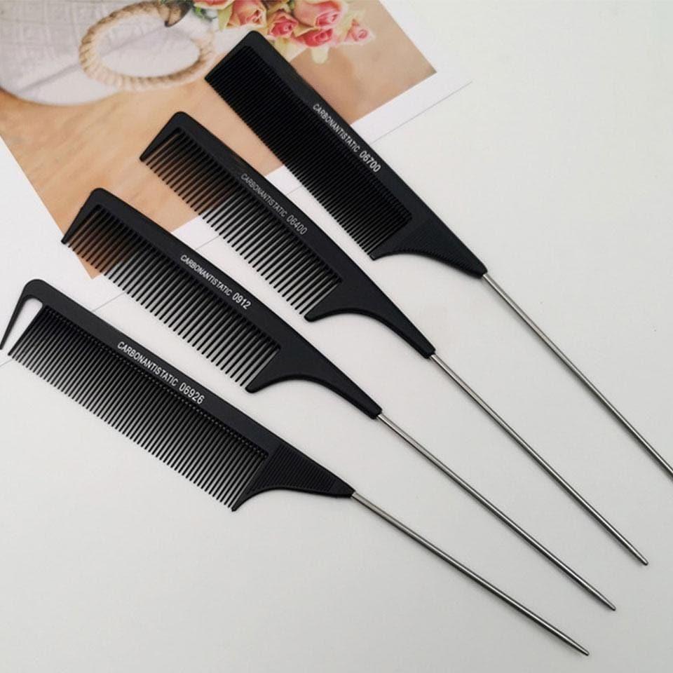 Peigne Salon de Coiffure Styling Pinceau Queue de Rat en Plastique