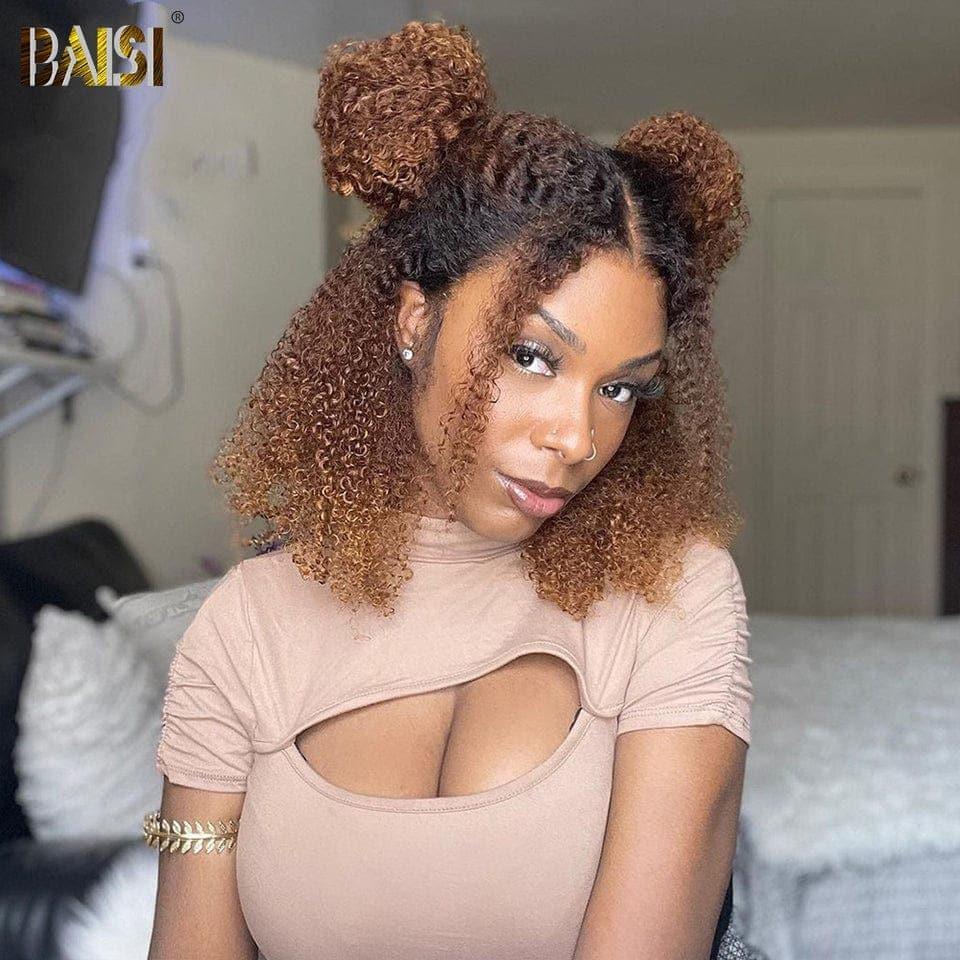 BAISI 13x4 lace frontal Lisse pixie Miel PROMO 68€ ou curly wave Marron 100% Cheveux Vierges
