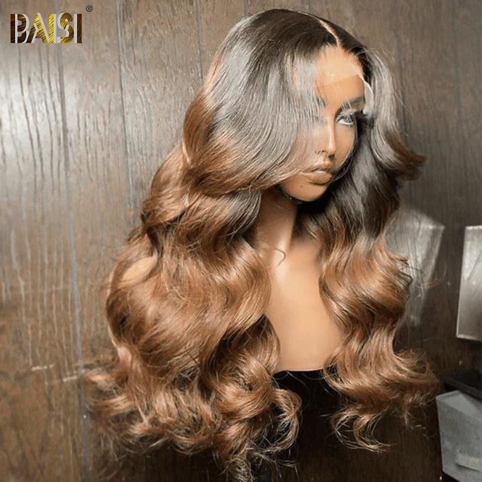 BAISI 13x4 Lace Frontal Parrucca Body Wave Nero Marrone 1B#4 Pre-pettinata Non Serve Colleen 100% Capelli Umani