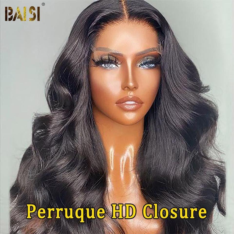 BAISI Peruca Closure 5*5 HD em Cabelo Humano