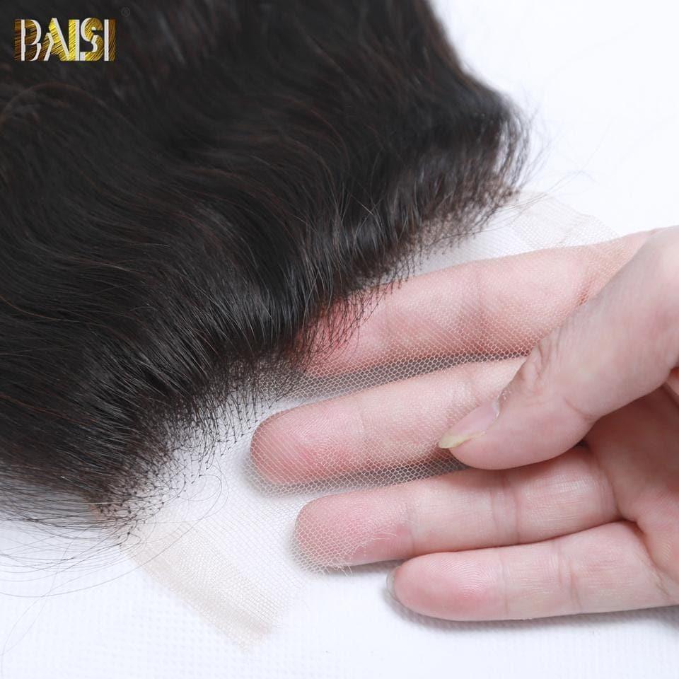 BAISI Peruca Closure HD 4*4 em 100% Cabelo Humano