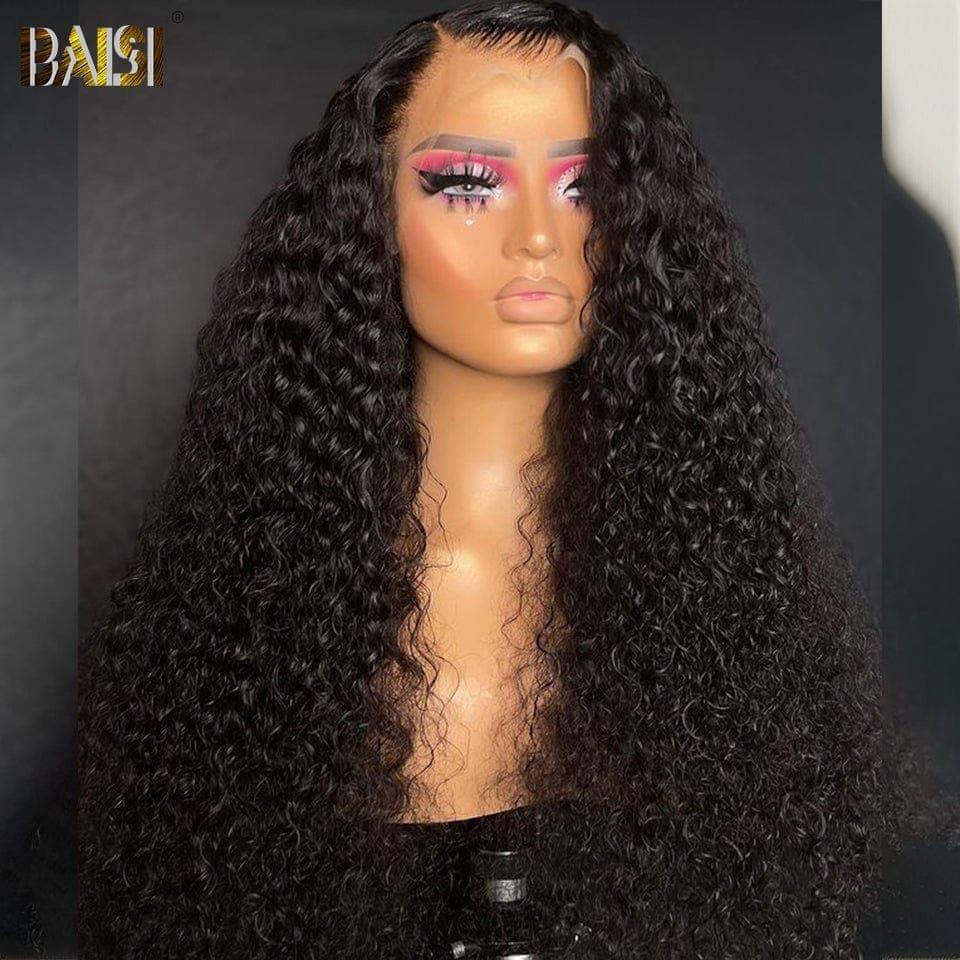 BAISI Compre 2 perucas no mínimo ao preço de fábrica do fornecedor Peruca Natural Já Penteada 139€ Em Lace 13X4 Frontal Curly em 100% Cabelo Humano (Sem Código)
