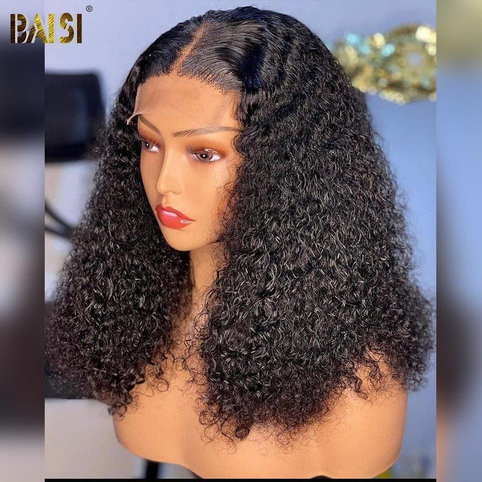 BAISI Achetez 2 perruques minimum au prix d'usine fournisseur en France TVA 0€ 48H arrivé 4x4 closure perruque bob Coupe carrée en 100% cheveux humains (Pas Besoin de Code)