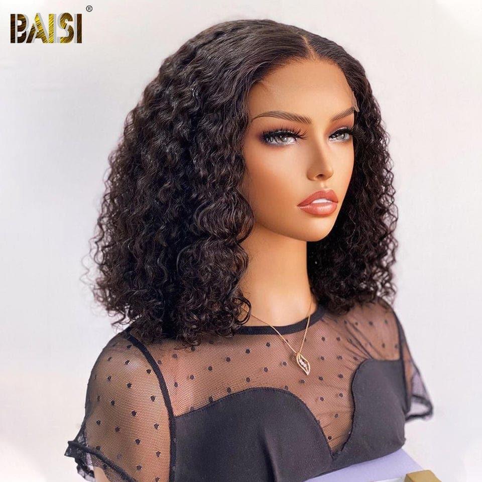 BAISI Achetez 2 perruques minimum au prix d'usine fournisseur en France TVA 0€ 48H arrivé 4x4 closure perruque bob Coupe carrée en 100% cheveux humains (Pas Besoin de Code)