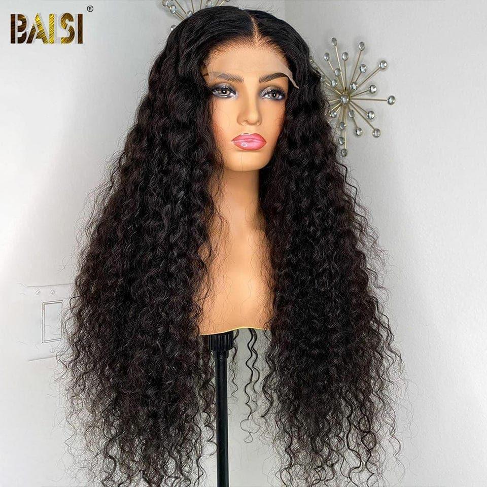 BAISI PROMO DE BLACK FRIDAY 4x4 Closure Peruca em cabelo humano para mulheres negras