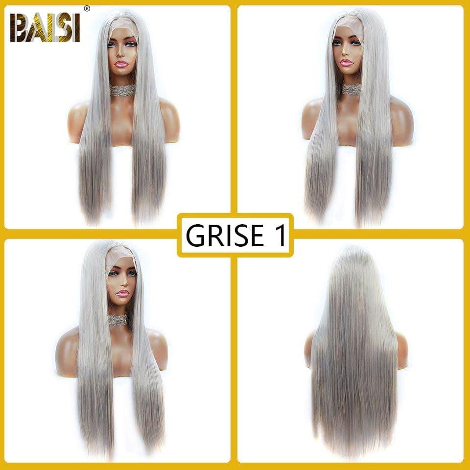 BAISI T Part Lace Perruque Longue En Couleur En Cheveux Synthétique