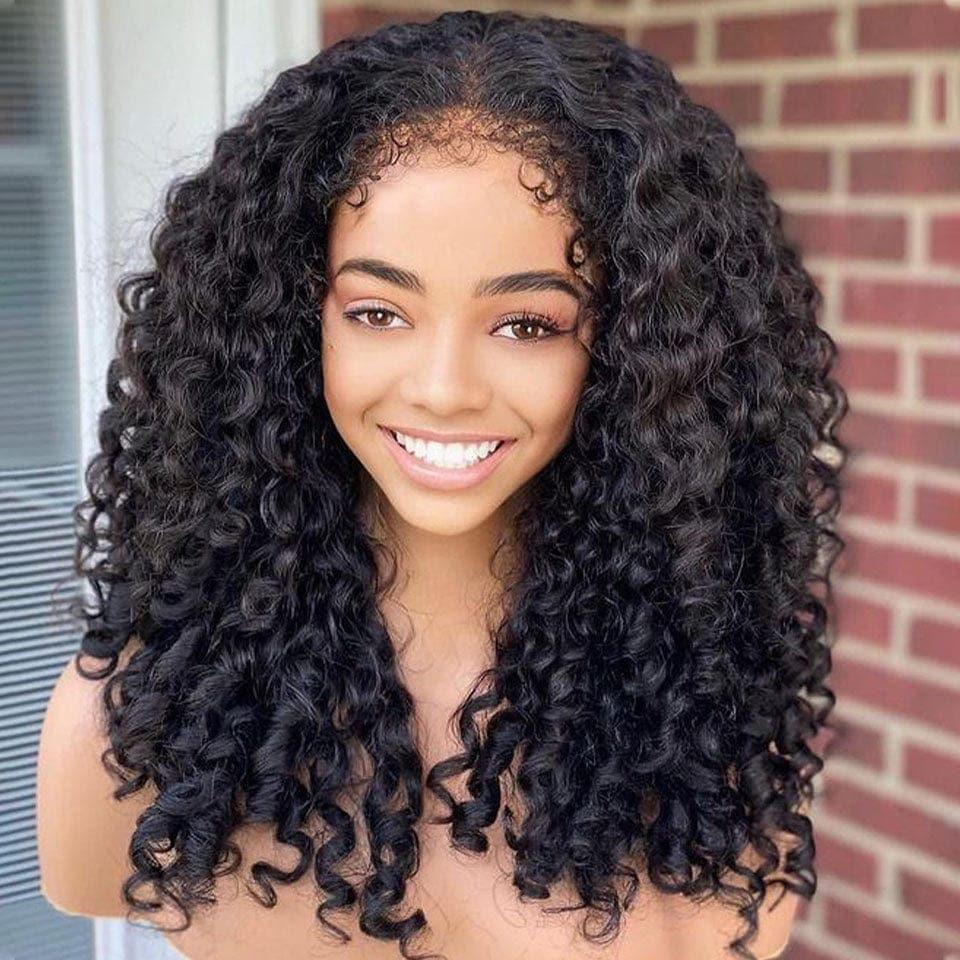 BAISI Acquista almeno 2 parrucche al prezzo di fabbrica fornitore 13X4 HD lace frontal parrucca Kinky Curly di alta qualità con Baby Hair naturale in 100% capelli umani veri (non serve codice)